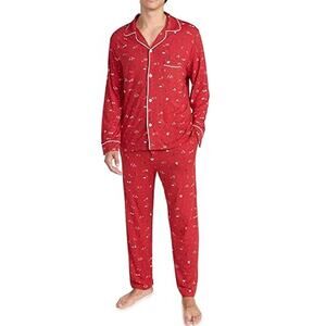 Eberjey Men's William Printed TENCEL™ Modal Long PJ Set Size XXL